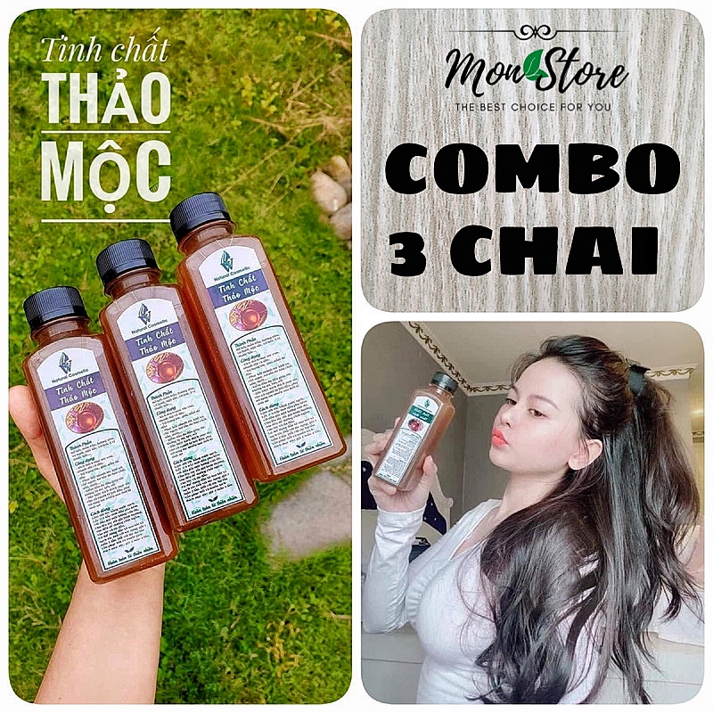 [3 chai 99k, tặng kèm chai pha] TINH CHẤT THẢO MỘC ngăn rụng tóc, kích thích mọc tóc, giảm gàu nấm ngứa