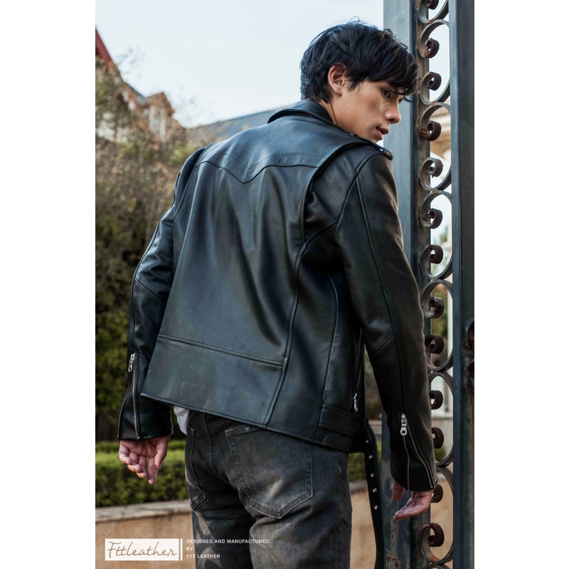 Áo Da Nam FTT Leather Biker Jacket Da Dê Cao Cấp, Trẻ Trung, Bảo Hành Da Thật 100%