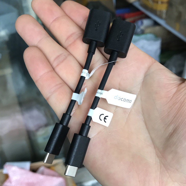 Cáp OTG USB-C male to USB Female chính hãng Docomo Nhật Bản