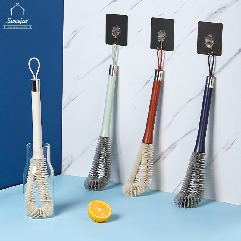 Cọ chùi cốc/ ống SWEEJAR sợi nylon cán dài đa năng tùy chọn màu sắc