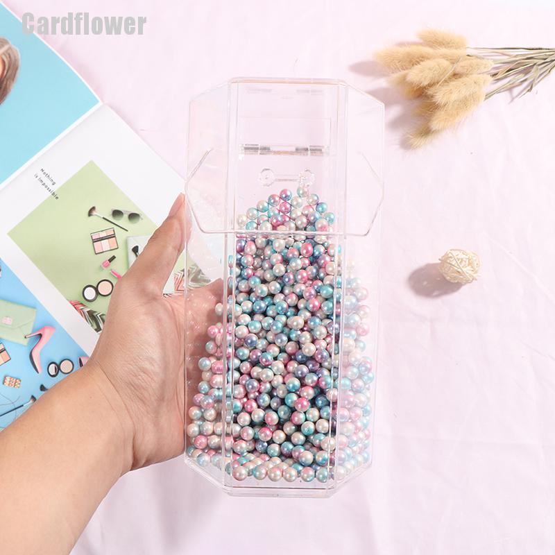 Hộp Đựng Cọ Trang Điểm Bằng Acrylic Trong Suốt Có Nắp Đậy Tiện Dụng #