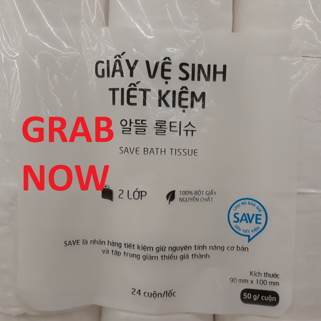 Giấy vệ sinh 2 lớp tiết kiệm Choice L lốc 24 cuộn giao Grab Nowship