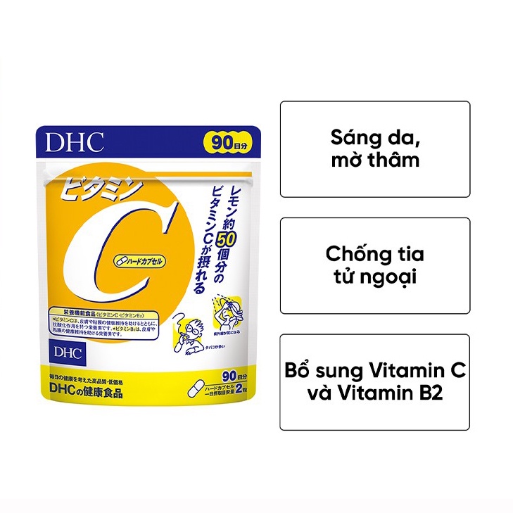 Viên uống DHC bổ sung Vitamin C Nhật Bản gói 30 ngày và 90 ngày