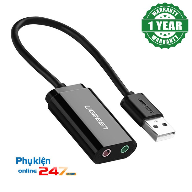 Cáp kết nối Loa- Tai nghe qua cổng USB trên máy tính