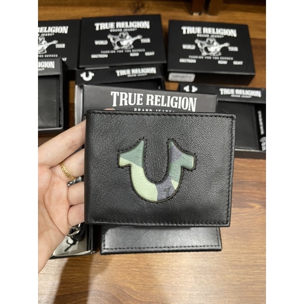 Bóp Ví Nam Da hiệu ông địa True Religion CHÍNH HÃNG - Gập đôi