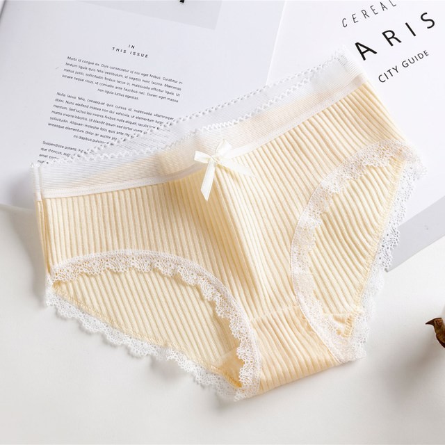 Quần Lót Nữ, Quần Chíp Nữ Cotton Ren Gân Viền Ren Siêu Đẹp QL02