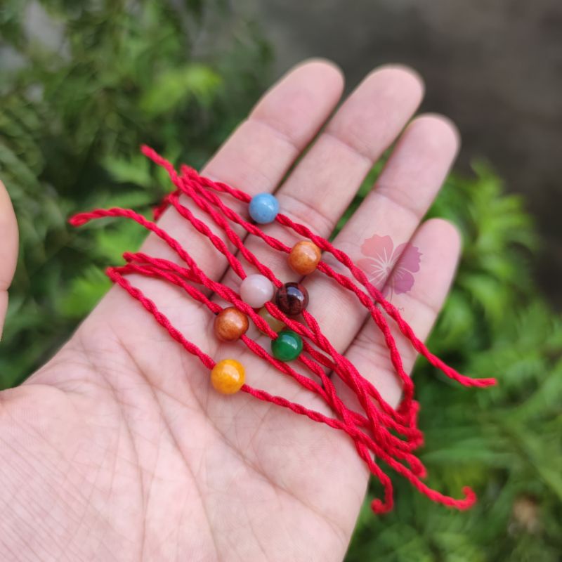 Chỉ đỏ may mắn, vòng tay chỉ đỏ mix Sen | BigBuy360 - bigbuy360.vn