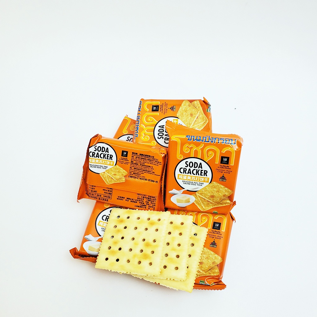 Bánh quy ăn kiêng Soda Cracker Thái Lan túi 400gr - Đồ ăn vặt cô nương béo