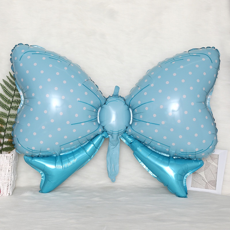 Bóng hình nơ xanh, nơ hồng trang trang trí sinh nhật, party size đại Fubao Store