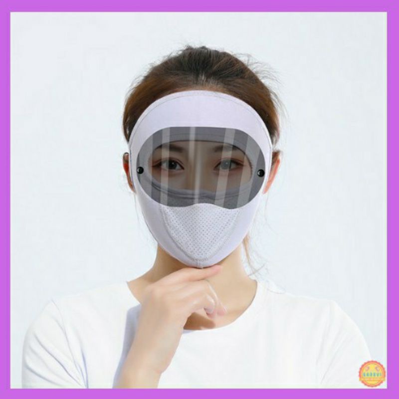 Khẩu trang Ninja kín mặt có kính râm chống nắng, chống tia UV, chống bụi, có lỗ thoáng khí