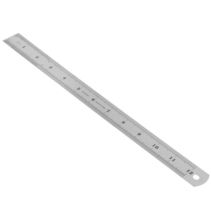 Thước đo hai mặt 30cm 12 &quot; bằng thép không gỉ tiện dụng