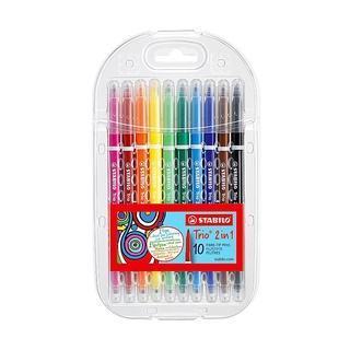 Bút lông màu 2 đầu stabilo trio 2 in 1 tr223