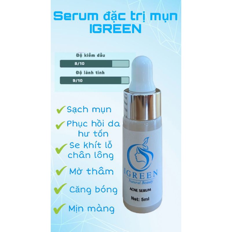 Serum Igreen_ đánh bay mụn, ngừa mụn.