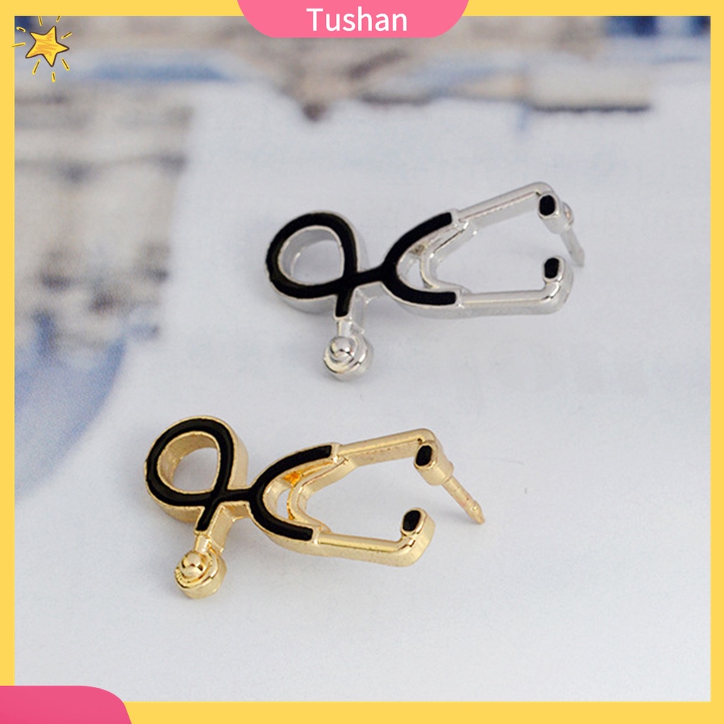 [TS] - - Ghim Cài Áo Hình Ống Nghe Bác Sĩ Hoạt Hình Viền Mịn Sáng Tạo Dễ Thương Làm Quà Tặng