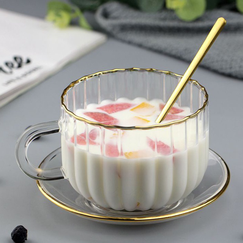 Cốc thủy tinh chịu được nhiệt độ cao sức chứa lớn có tay cầm tiện lợi
