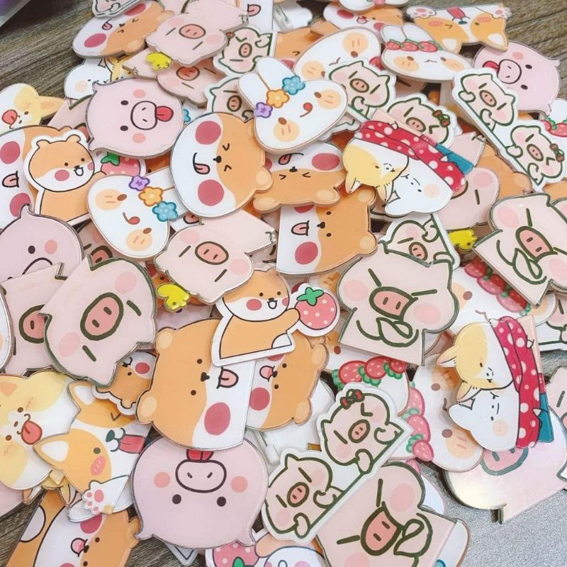 Pin, huy hiệu cài cặp, áo cute