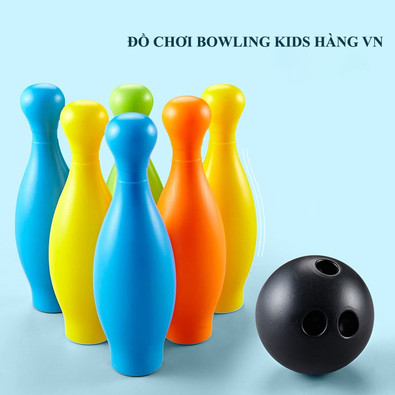 Đồ Chơi Bowling Kids Đồ Chơi Vận Động Giúp Bé Phát Triển Thể Chất Có Tặng Kèm Decal Dán Số ( Hàng Việt Nam)