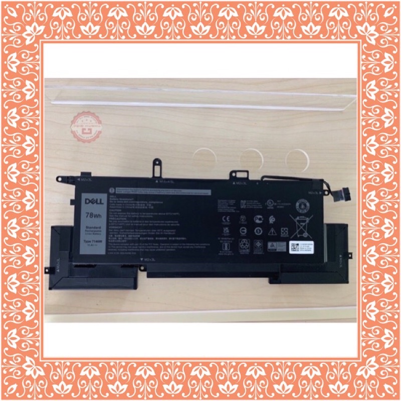 Pin Laptop Dell 7146W 78Wh Dùng Cho DELL LATITUDE 7400 2-IN-1 9410 Series