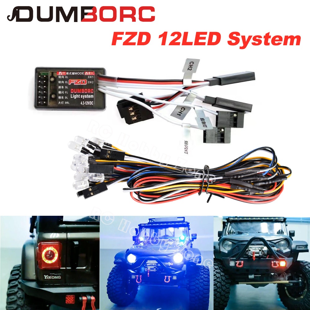 Bộ Điều Tốc ESC Chổi Than 24h 12 LED Kèm Bộ Điều Khiển 10A Cho Xe Hơi Điều Khiển Từ Xa 1 / 10 1 / 8 HSP TAMIYA CC01 4WD Axial SCX10