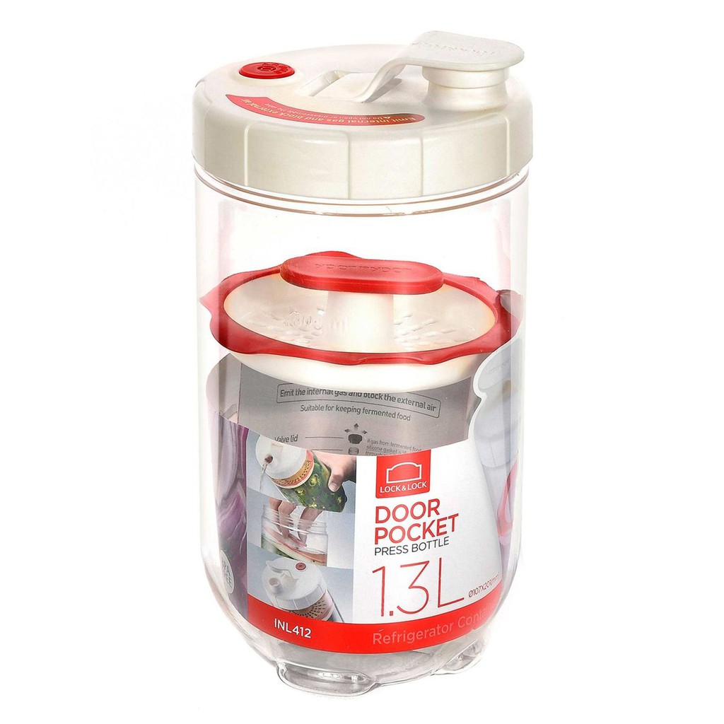 Hộp muối măng chua, dưa cà hành kiệu, muối đồ chua 1.3 Lít Lock&amp;Lock Interlock INL412W - Larva Store