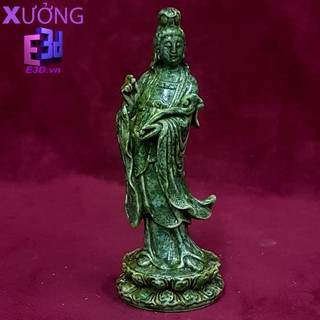 Tượng Phật Bà Quan Âm màu xanh lá - PH 020