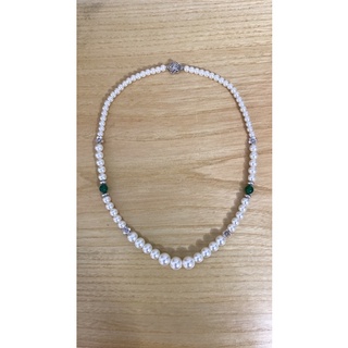 Dây chuyền hạt trai mix charm bạc