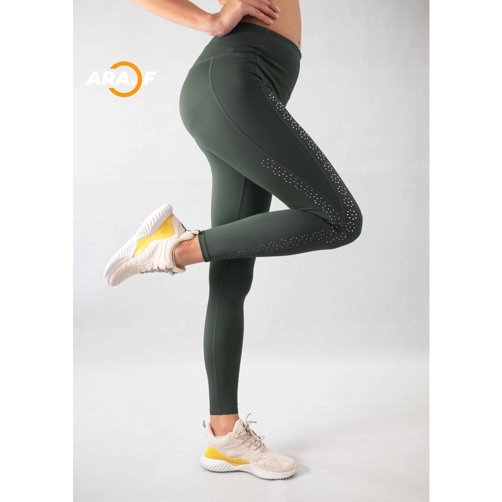 Set Áo Bra Cắt Laser Hoa Bi Và Quần Legging - Mã 23HB-ARAF - Tập Thể Thao, Gym, Yoga, Aerobic