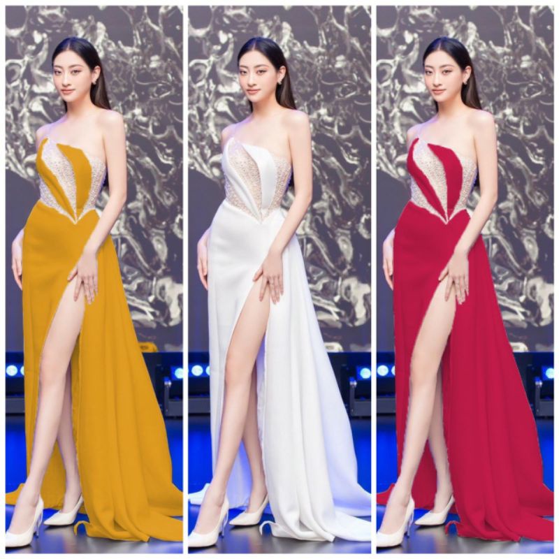 Prom Dress -Đầm dạ hội 1 vai hoa búp xẻ tà, phù hợp dự tiệc, sinh nhật, lễ hội, concept, prom, MC, event - NUT's Wedding