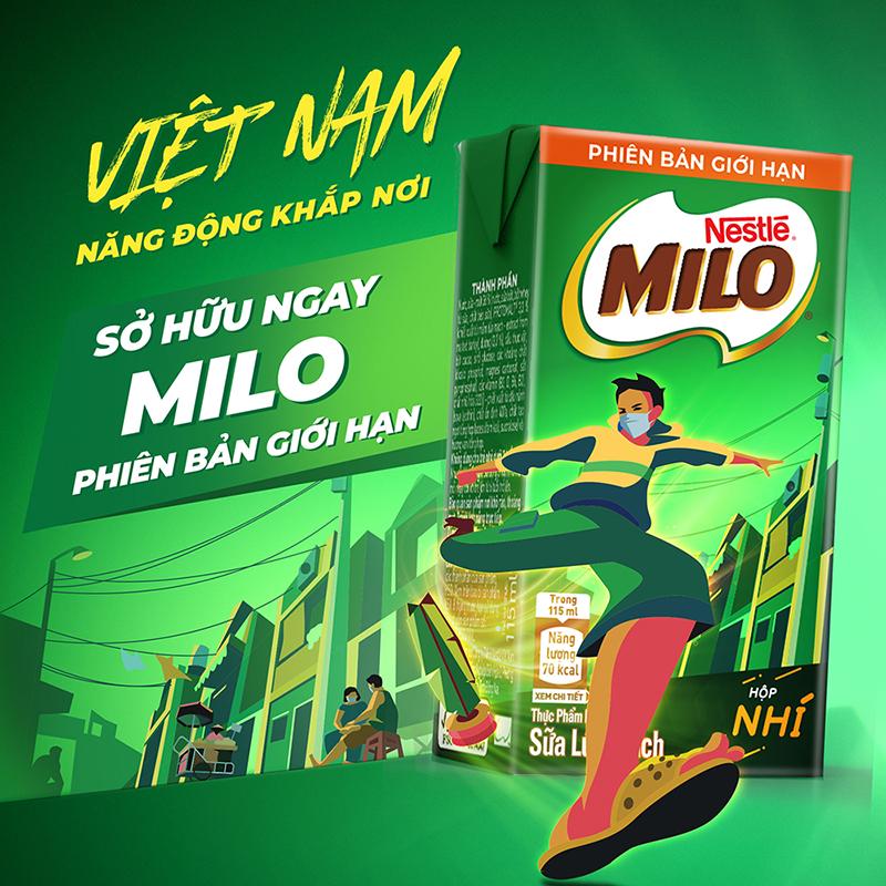 [Phiên bản giới hạn] Sữa lúa mạch Nestlé® MILO® thùng 48 hộp x 115ml