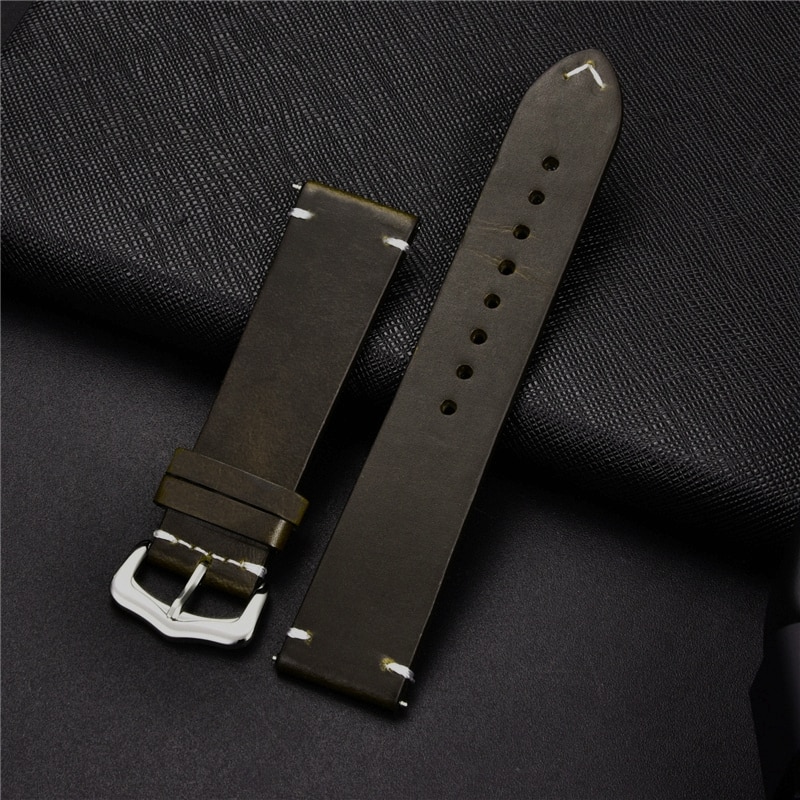Dây da đồng hồ đeo tay kích thước 18 20 22 24mm