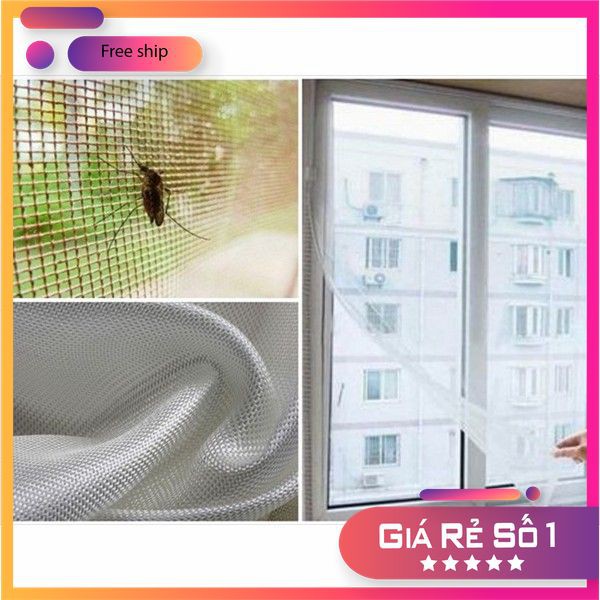 Gia Dụng FREESHIPLưới rèm dán cửa sổ chống muỗi ruồi bọ côn trùng lọc sạch bụi bẩn nhà cửa kích thước 1.35*1.5m