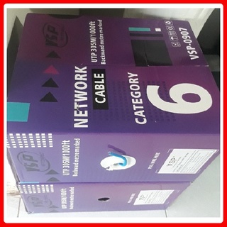 Cable LAN VISION 0907 UTP CAT 6E (305m, Xanh dương, Lõi chữ thập) - Cáp mạng