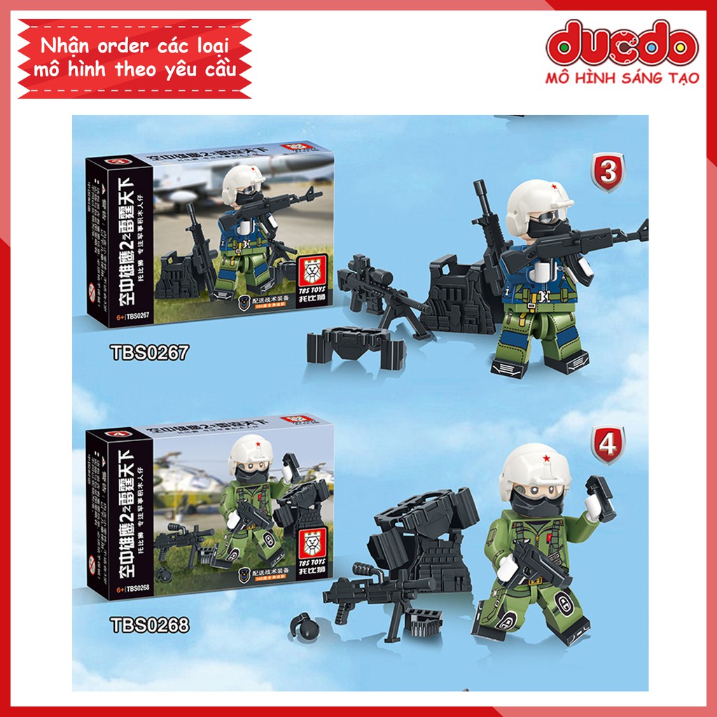 Biệt đội 6 lính cảnh sát SWAT trang bị tối tân nhất - Đồ chơi Lắp ghép Xếp hình Mini Minifigures Army TBS 65-70 Mô hình