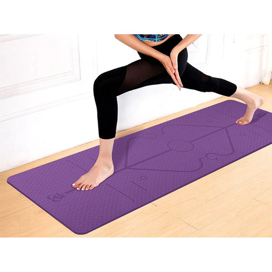 Thảm yoga định tuyến TPE 6mm 1 lớp