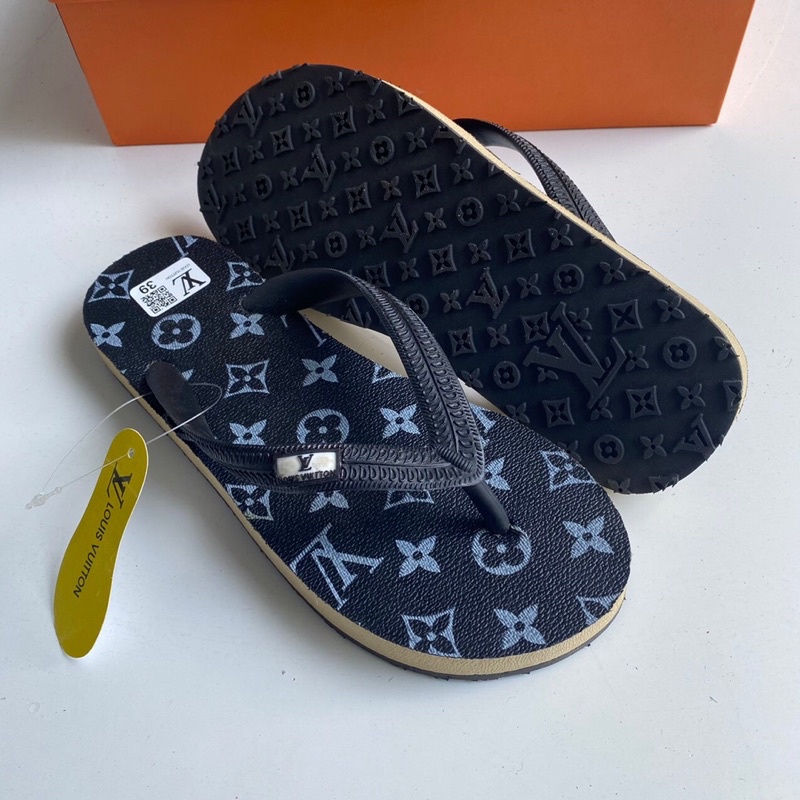 Dép nam LV đế cao su thời trang