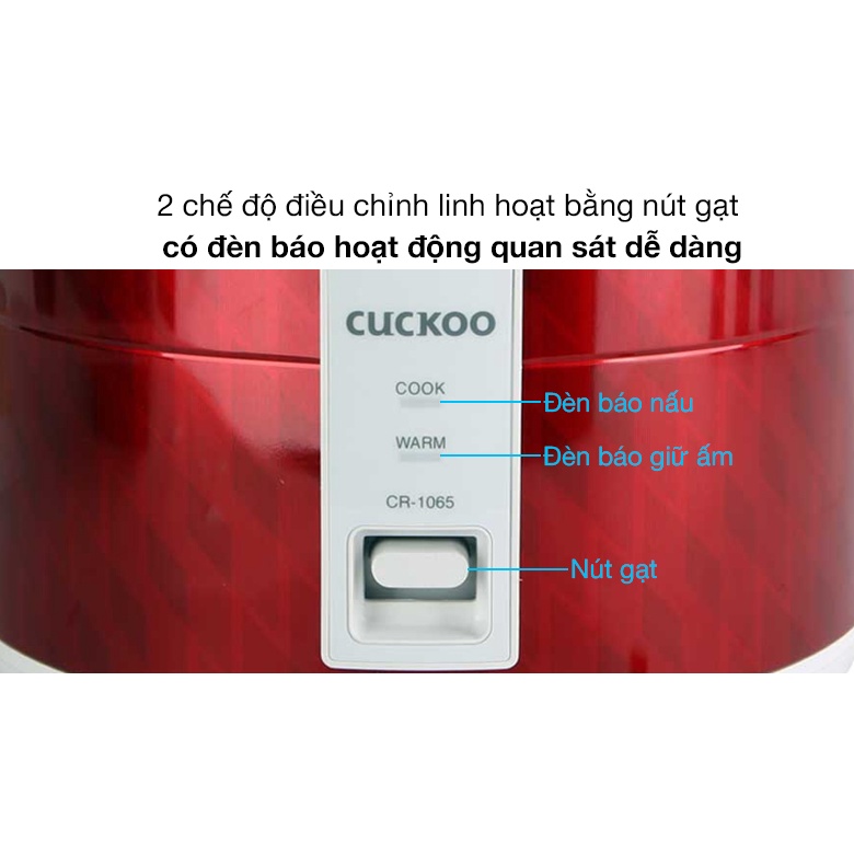 (BH 24 tháng chính hãng)Nồi cơm điện Cuckoo CR1065 1,8 lít