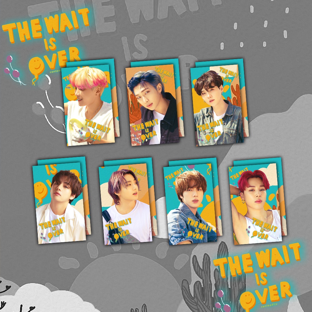 Set 7 tấm card BTS permission to dance - 7 thành viên Jin, Jimin, Suga, Jungkook, Taehyung, Jhope, RM