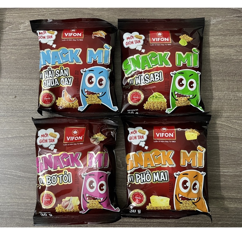 Snack mì tôm vị hải sản chua cay 30g Vifon