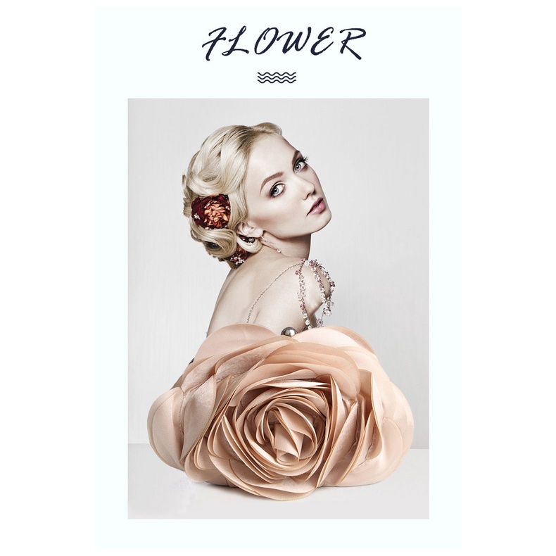 Ví Cầm Tay Đính Hoa Thời Trang Cho Nữ