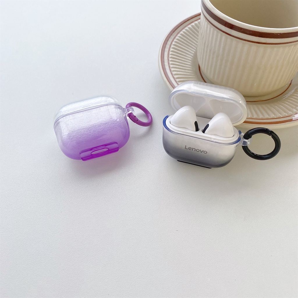 Vỏ Bảo Vệ Hộp Sạc Tai Nghe Bluetooth Lenovo thinkplus LP40 Tws Bằng PC Cứng Chống Sốc Màu Gradient Ốp