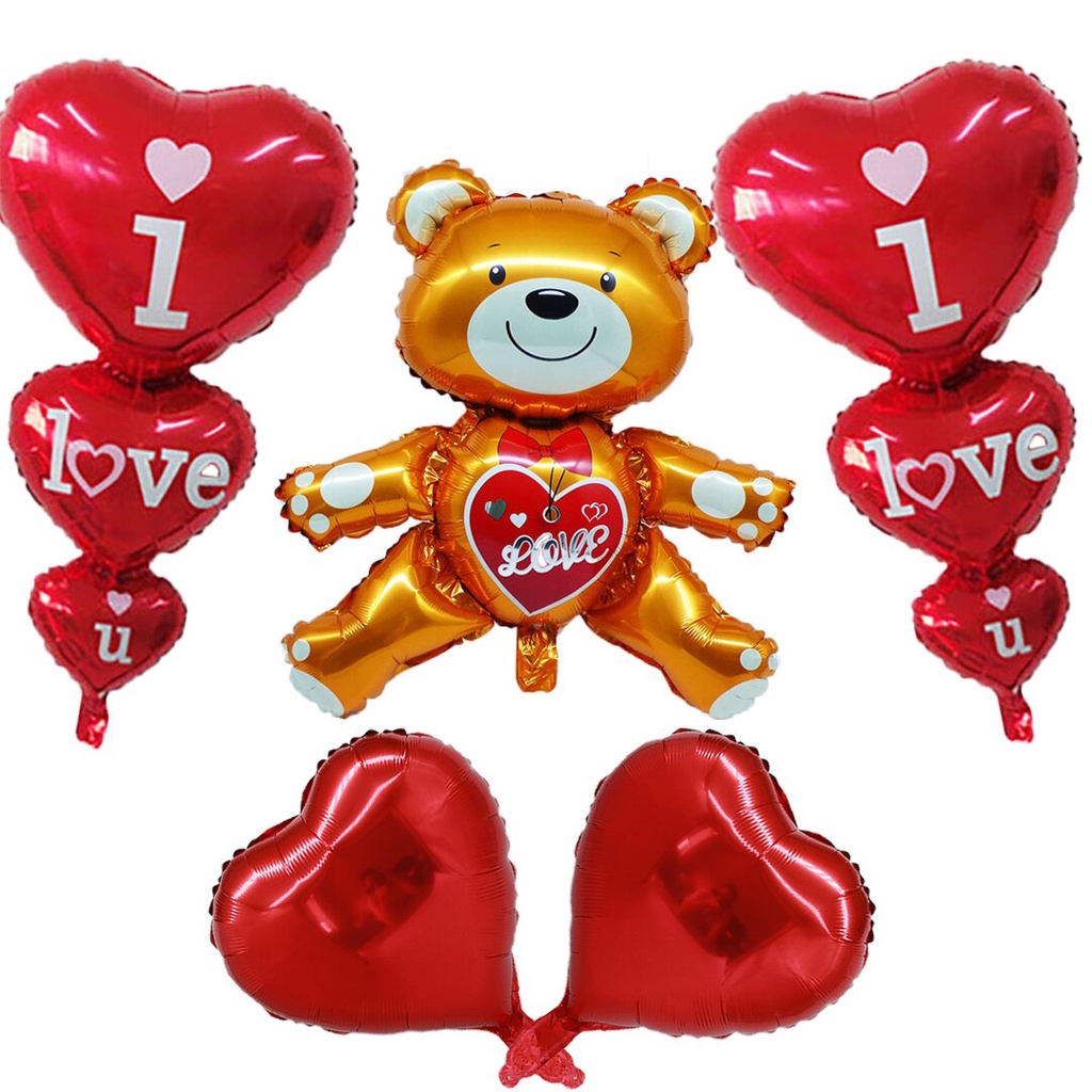 Bộ 5 Bong Bóng Hình Gấu Dễ Thương