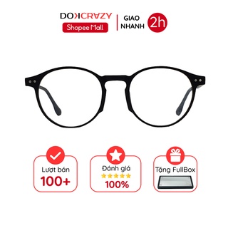 Gọng kính cận nam nữ mắt tròn classic DANO local brand DOKCRAZY chất nhựa dẻo siêu nhẹ thời trang phong cách Hàn Quốc