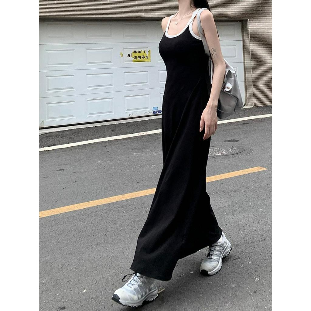 Váy dây dáng dài quốc dân tôn dáng chất vải cotton thoáng mát VAVASA V105
