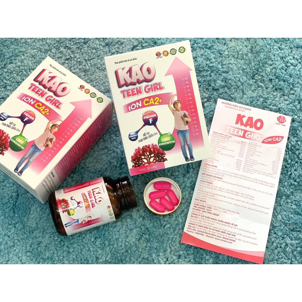 Viên uống tăng chiều cao Kao Teen Girl Ion Ca2+ dành cho bé gái