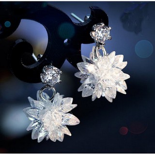 [Sale_Sốc] Bông Tai Bạc Ta hoa Tuyết (Kèm Ảnh Thật)