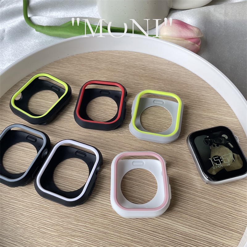 Ốp Bảo Vệ Bằng Silicone Dành Cho Apple Watch 7 6 SE 5 4 3 2 1 IWatch 42MM 41MM 38MM 45MM 44MM 40MM