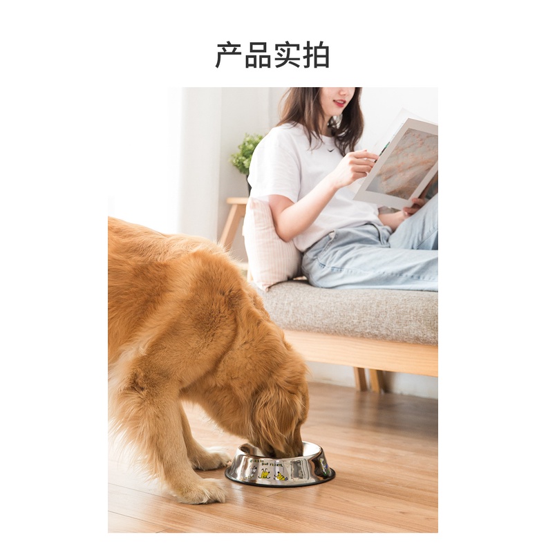 Bát ăn cho chó mèo BaeYi, khay đựng thức ăn cho mèo chó lớn, khay đựng nước thú cưng, phụ kiện thú cưng