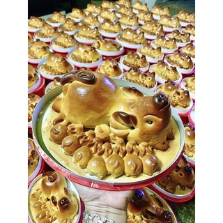 Bánh trung thu con heo 600gam (2trứng muối )hình thật shop chụp