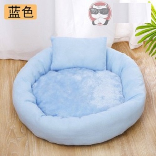 Ổ nệm chó mèo hình tròn cho chó lớn kèm gối nằm