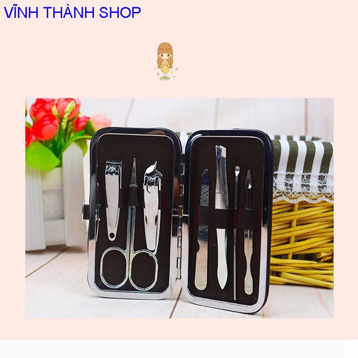 Bộ Cắt Móng Tay 7 Món Thép Inox Không Gỉ, Sắc Bén Nhỏ Gọn